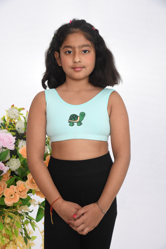 Printed Sports Bra Sea Green