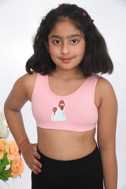 Printed Sports Bra – Pink