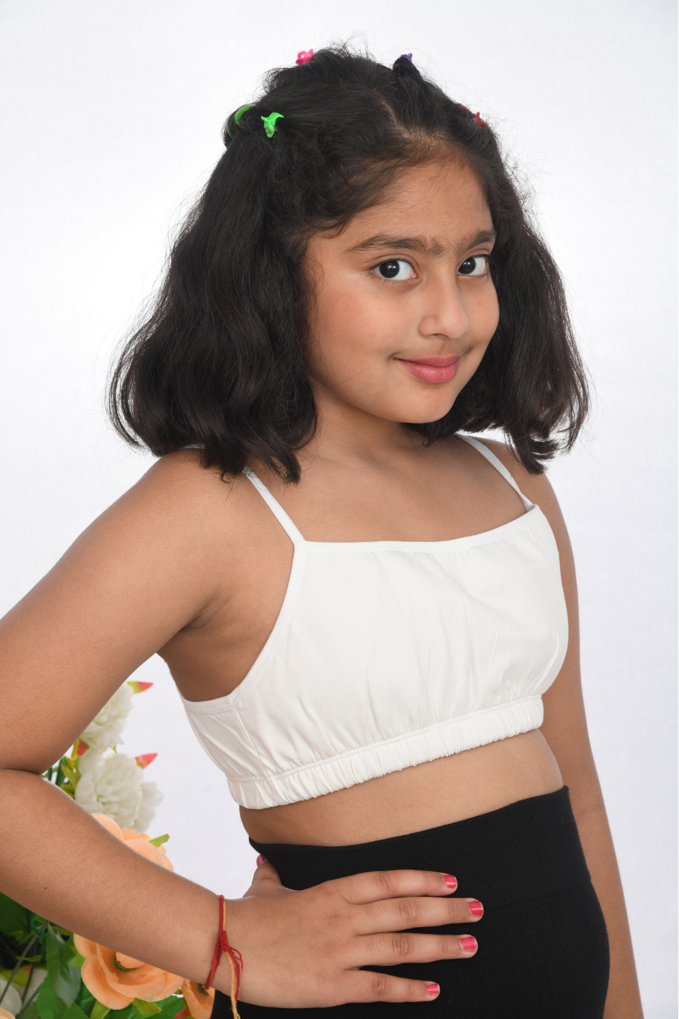 Suno Chanda starter teen bra flat padded first bra for girls comfortable fit white side view