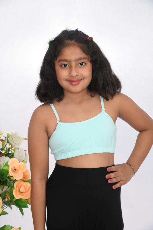 Plain Strap Beginner Bra – Sea Green
